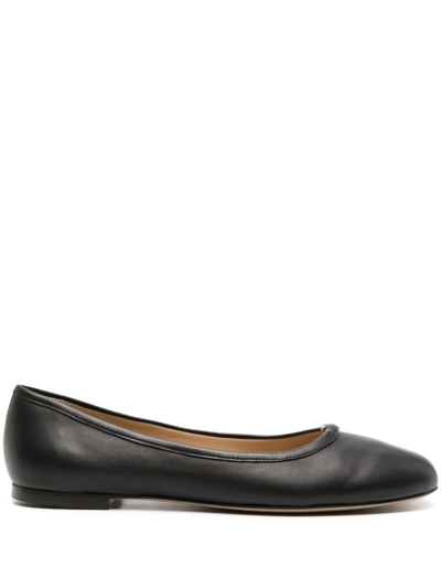Shop Chloé Marcie Leather Ballerina Shoes - Women's - Calf Leather In Black