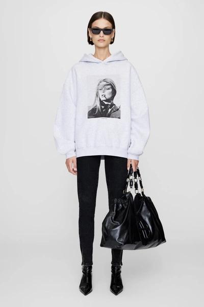 Shop Anine Bing Harvey Sweatshirt Ab X To X Brigitte Bardot In Grey