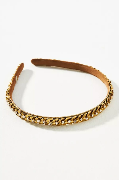 Shop Deepa Gurnani Chain Headband In Gold