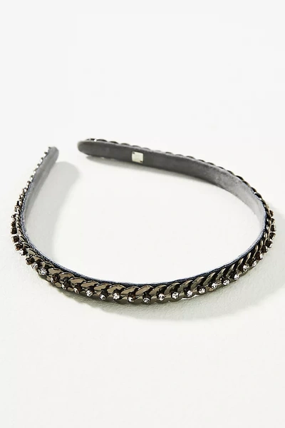 Shop Deepa Gurnani Chain Headband In Black