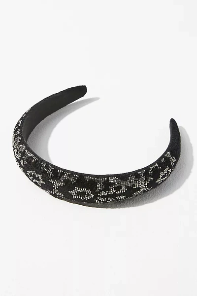 Shop Mignonne Gavigan Misha Embellished Headband In Black