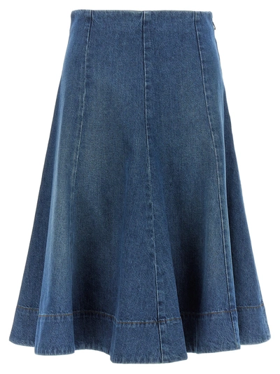 Shop Khaite Lennox Skirts In Blue