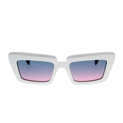Retrosuperfuture Coccodrillo Acetate Sunglasses In White
