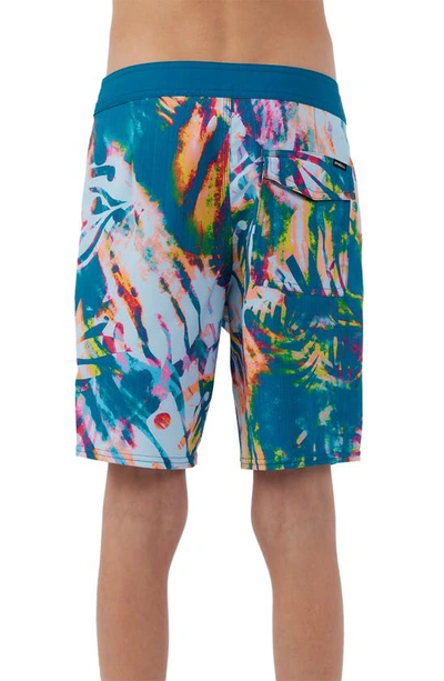 O'neill Kids' Hyperfreak Mysto Swim Trunks In Blue Multi