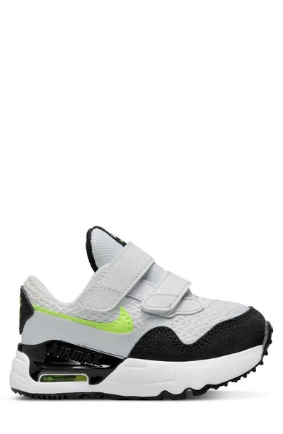 Shop Nike Kids' Air Max Systm Sneaker In White/ Black/ Platinum