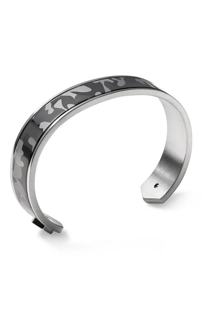 Shop Bulova Camo Precisionist Stainless Steel Cuff Bracelet In Silver-tone