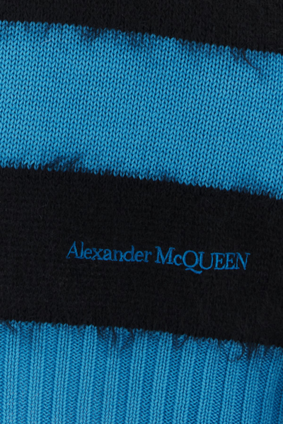 Alexander Mcqueen Multicolor Embroidered Cotton Blend Sweater