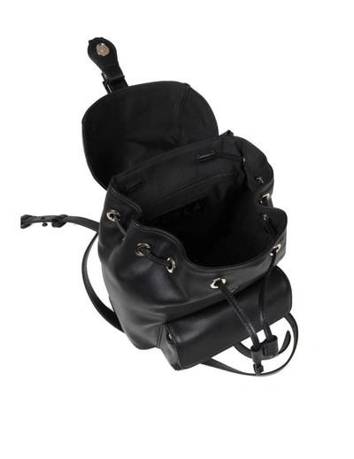 Shop Furla Backpack In Fine Leather In Black