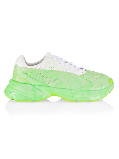 Shop Puma Men's Velophosis Leather Sneakers In White Green