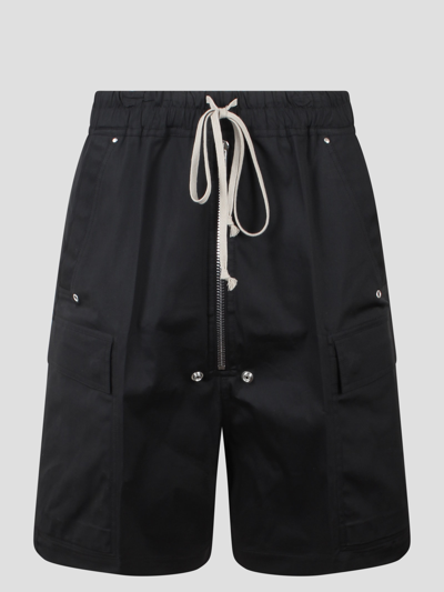Shop Rick Owens Cargobela Shorts In Black