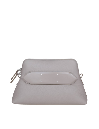 Shop Maison Margiela Soft 5ac Small Bag In Gray Leather In Grey