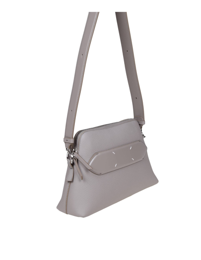Shop Maison Margiela Soft 5ac Small Bag In Gray Leather In Grey