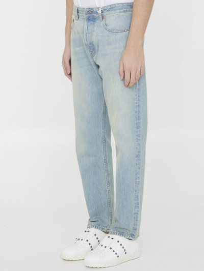 Shop Valentino Jeans With Vlogo Signature In Light Blue