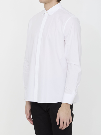 Shop Valentino Shirt With Rockstud Untitled Studs In White