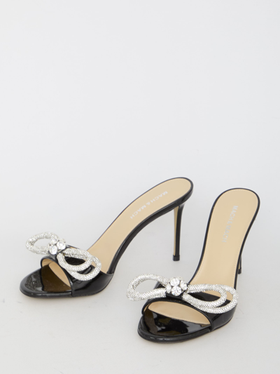 Shop Mach &amp; Mach Double Bow Mules In Black