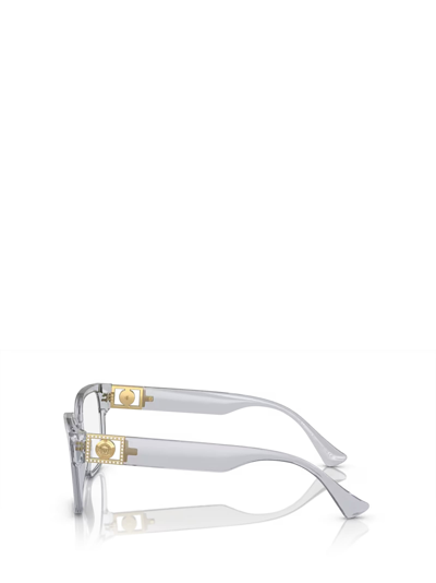 Shop Versace Ve3329b Transparent Grey Glasses