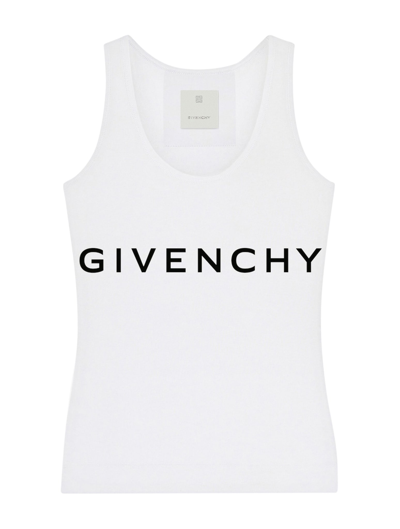 Shop Givenchy Tank Top In White Black