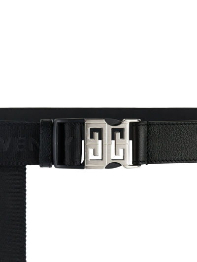 Shop Givenchy 4g Release Buckle Belt 25mm In Black