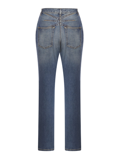 Alaïa High Waisted Jean In Bleu Vintage