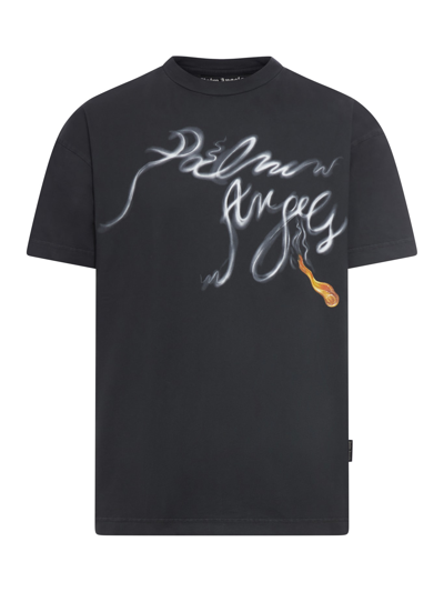 Shop Palm Angels Foggy Pa Tee In Black White