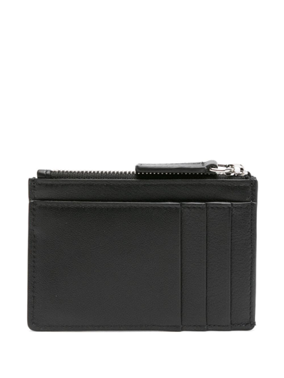 Shop Versace Card Case Whit Zip Calf In P Black Palladium