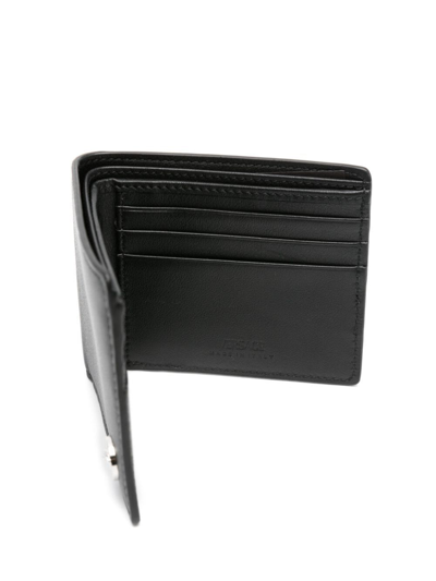 Shop Versace Bi-fold Wallet Calf In P Black Palladium