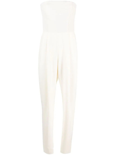 Shop Emporio Armani Brassiere Jumpsuit In White