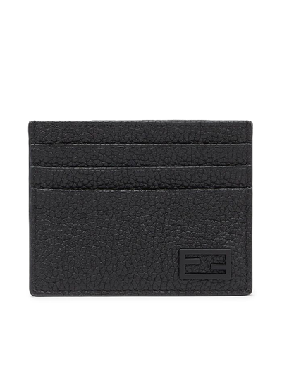 Shop Fendi Business Card Holder In Black
