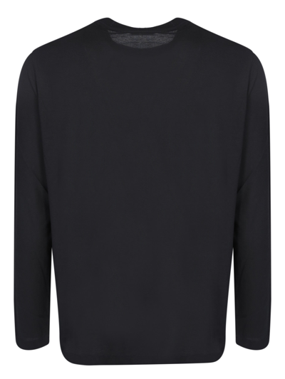 Shop Zanone Slim Fit Black T-shirt