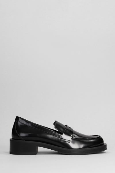 Shop Stuart Weitzman Palmer Bold Loafers In Black Patent Leather