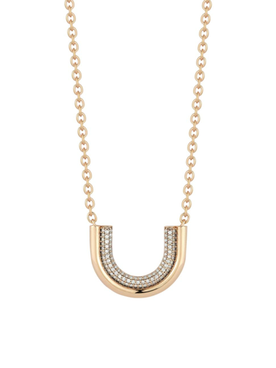 Shop Walters Faith Women's Thoby 18k Rose Gold & 0.32 Tcw Diamond Large Pendant Necklace