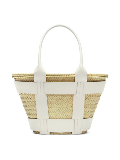 Shop Demellier Women's Santorini Raffia Basket Bag In Natural Off White