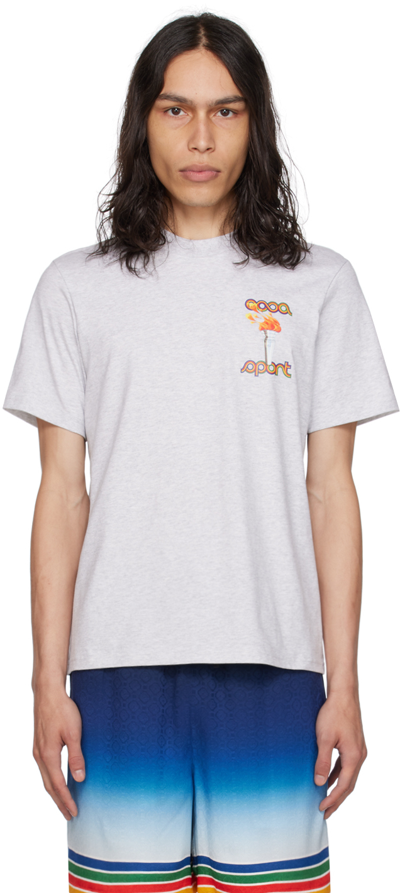 Casablanca La Flamme Du Sport Round-collar T-shirt In La Flamme Du Sport