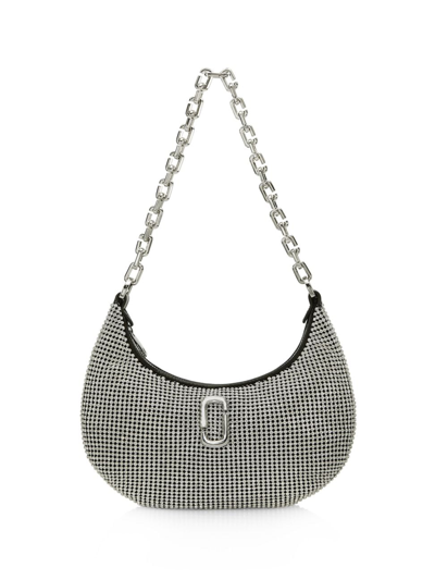 Shop Marc Jacobs Women's The Small Rhinestone Curve Bag In Crystals