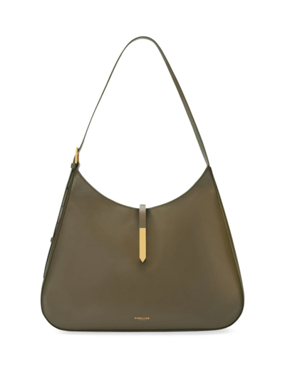 Shop Demellier Women's Large Tokyo Leather Hobo Bag In Olive