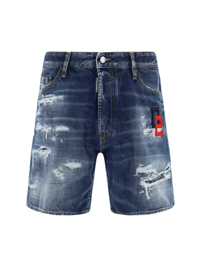Shop Dsquared2 Marine Shorts In 470
