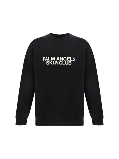 Shop Palm Angels Sweatshirt In Black White