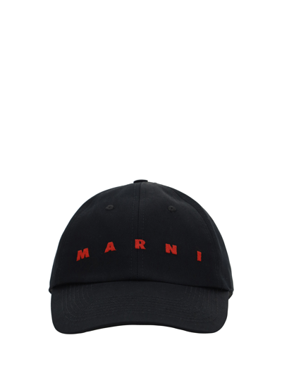 Shop Marni Baseball Hat In Black