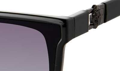 Shop Kurt Geiger Regent 99mm Oversize Shield Sunglasses In Black/ Grey Shad Violet
