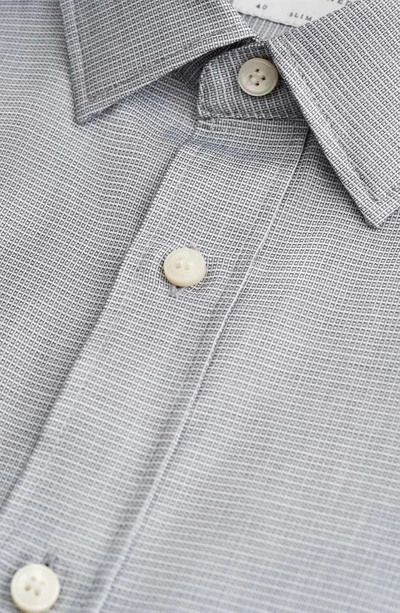 Shop Tiger Of Sweden Adley Slim Fit Grid Check Cotton Button-up Shirt In Grey
