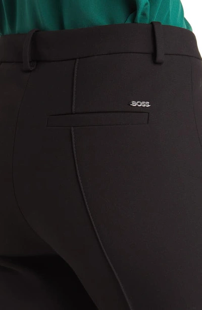 Shop Hugo Boss Boss Tanaina Slim Fit Trousers In Black