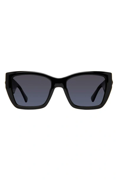 Shop Kurt Geiger Kensington 54mm Gradient Rectangular Sunglasses In Black/ Gray Gradient