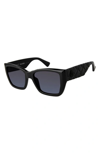 Kurt Geiger 54mm Gradient Rectangular Sunglasses In Black/ Gray Gradient