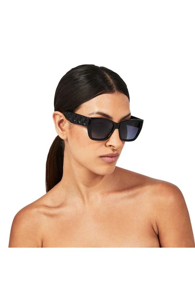 Shop Kurt Geiger Kensington 54mm Gradient Rectangular Sunglasses In Black/ Gray Gradient