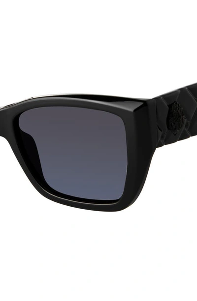 Shop Kurt Geiger Kensington 54mm Gradient Rectangular Sunglasses In Black/ Gray Gradient