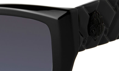 Kurt Geiger 54mm Gradient Rectangular Sunglasses In Black/ Gray Gradient