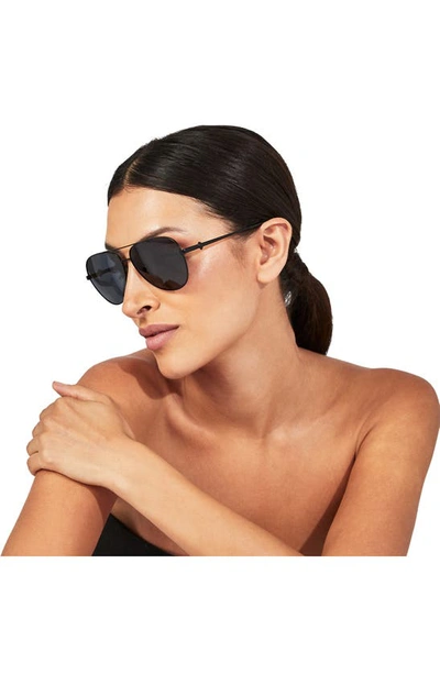 Shop Kurt Geiger Shoreditch 62mm Oversize Aviator Sunglasses In Black/ Gray