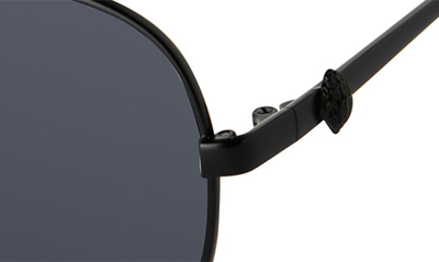 Shop Kurt Geiger Shoreditch 62mm Oversize Aviator Sunglasses In Black/ Gray
