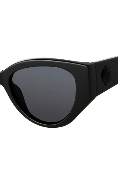 Shop Kurt Geiger Shoreditch 53mm Gradient Round Sunglasses In Black/ Gray