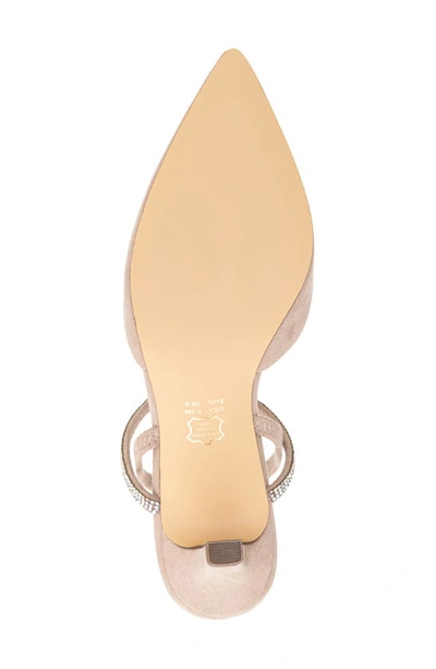 Nina Billie Slingback Pointed Toe Pump In Alamo Tan Glam Suede